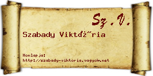 Szabady Viktória névjegykártya